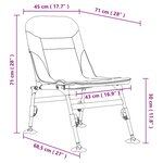 vidaXL Chaise de pêche avec pieds à boue réglables pliable camouflage