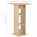 vidaXL Table de bar Chêne 60x60x110 cm