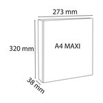 Classeur Personnalisable Rigide 2 Poches Kreacover - 4 Anneaux En D 16mm - A4 Maxi - Blanc - X 10 - Exacompta