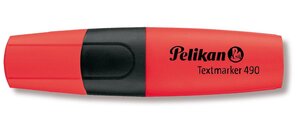 Surligneur Textmarker 490 Pte biseautée 1 - 5 mm Rouge fluo PELIKAN