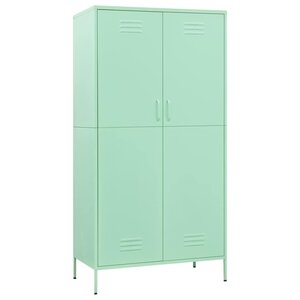 vidaXL Garde-robe Vert menthe 90x50x180 cm Acier