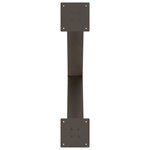 vidaXL Pieds de table à manger en forme de X  2 pièces  acier naturel  80 x (72-73) cm