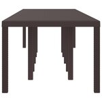 Table de Jardin vidaXL Marron 350x100x73 cm Poly Rattan