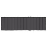 vidaXL Coussin de chaise longue anthracite mélangé 200x50x4 cm tissu