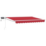 vidaXL Store rétractable manuel avec LEDs Rouge et Blanc 3 x 2 5 m