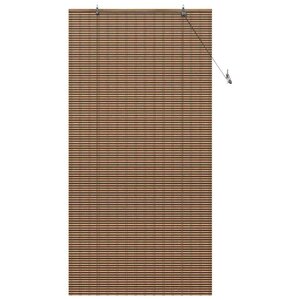 vidaXL Store de Fenêtre Géométrique Marron 120 x 220 cm Bambou