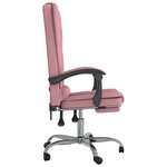 Fauteuil de massage inclinable de bureau informatique étude Rosevelours rose 02_0025395