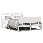 vidaXL Cadre de lit avec tête de lit sans matelas blanc 120x190 cm