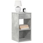 vidaXL Table de chevet avec tiroir gris béton 35x34x66 5 cm