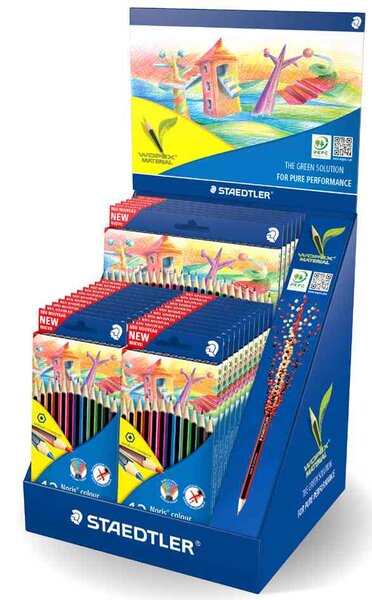 présentoir de 24 étuis de crayon Noris Couleur WOPEX STAEDTLER