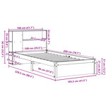 vidaXL Lit bibliothèque sans matelas 100x200 cm bois massif de pin