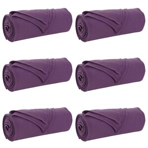 vidaXL Couvertures à jeter 6 Pièces Violet 170 x 130 cm Toison