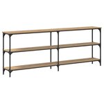 vidaXL Table Console Chêne Artisan 200x29x75 cm Bois d'ingénierie