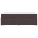 vidaXL Cadre de lit avec matelas Marron foncé 80 x 200 cm tissu