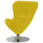 vidaXL Fauteuil œuf Jaune Velours