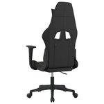 vidaXL Chaise de jeu de massage Noir et vert clair Tissu