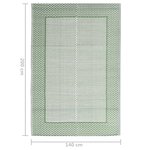vidaXL Tapis d'extérieur Vert 140x200 cm PP