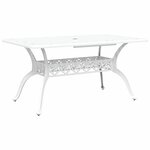 vidaXL Ensemble de salle à manger pour jardin 5 Pièces Blanc Aluminium