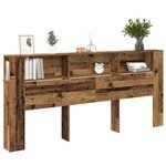 vidaXL Cabinet de Tête de Lit Bois ancien 220 x 18 5 x 102 5 cm