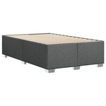vidaXL Sommier à lattes de lit avec matelas Gris foncé 120x200cm Tissu