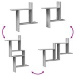 vidaXL Étagères murales 2Pièces sonoma gris 50x12x50 cm bois d'ingénierie