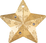 Monnaie SNOWFLAKE STAR Holiday Ornament Gilded 1 Oz Argent $ Cook Islands 2023 (PRÉCOMMANDE)