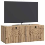 vidaXL Meuble TV mural Montage mural Chêne artisanal 78 5 x 31 x 30 cm
