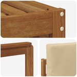 vidaXL Ensembles de canapés 8 pc Naturel et Beige Bois d'Acacia Massif