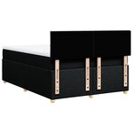 vidaXL Sommier à lattes de lit avec matelas Noir 140x190 cm Tissu