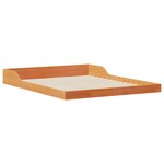 vidaXL Cadre de lit Marron cire 140 x 220 cm Bois massif en pin