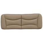 vidaXL Coussin de tête de lit Hvar cappuccino 140 cm similicuir