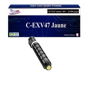 T3AZUR - Toner compatible avec Canon IR Advance C351iF  C355i  C355iFC  C355P  CEXV47 - Jaune
