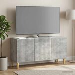 vidaXL Meuble TV 99 x 34 5 x 50 cm Gris béton Bois d'ingénierie