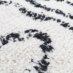 Coussin berbere Ethno - 40 x 60 cm - Beige naturel et noir