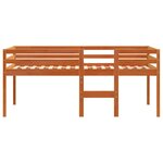 vidaXL Lit haut sans matelas cire marron 75x190 cm bois massif