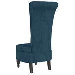 vidaXL Chaise à dossier haut bleu velours conception de bouton