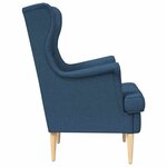 vidaXL fauteuil Bleu tissu