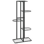 vidaXL Support pour plantes 5 niveaux 43x22x98 cm Noir Métal