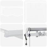 vidaXL Auvent Rétractable Blanc 500 × 350 cm tissu