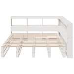 vidaXL Lit bibliothèque sans matelas blanc 135x190 cm bois pin massif