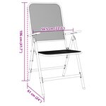 vidaXL Chaises pliables jardin lot de 4 Maille métallique Anthracite