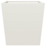 vidaXL Jardinières 2 Pièces blanc 50x50x50 cm acier