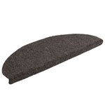 vidaXL Tapis d'escalier autocollants 30 pièces 65 x 21 x 4 cm Anthracite Demi-rond Grand