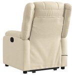 vidaXL Fauteuil inclinable de massage électrique Crème Tissu