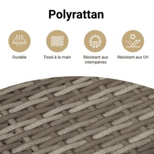 vidaXL Ensemble à manger de jardin 15 Pièces coussins gris résine tressée