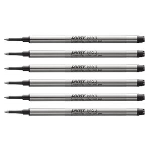 Recharge pour Stylo Roller M63 Pointe Moyenne Noir x 6 LAMY