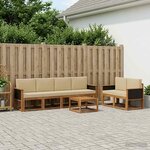 vidaXL Ensemble de canapés d'extérieur 6 pc Naturel