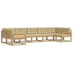 vidaXL Ensemble de canapés d'extérieur 7 pc Blanc et Beige