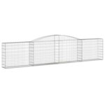 vidaXL Paniers à gabions arqués 25 Pièces 400x30x80/100 cm Fer galvanisé