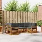 vidaXL Ensemble de canapé d'angle 6 Pièces Naturel et Anthracite